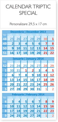 calendar triptic clasic 2024 ALSACIAN