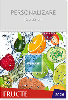 calendar de perete cu imagini Fructe 2026, Colectia Alsacian